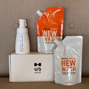 Hair Story Products: New Wash, New Wash Deep, Powder